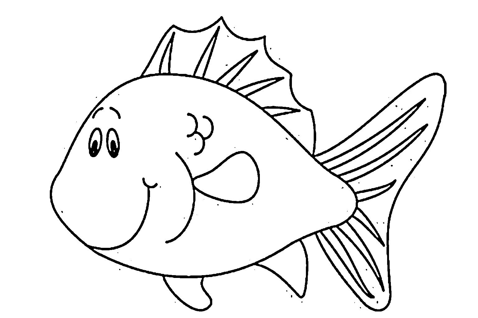 ikan Black and white pictures coloring book 019